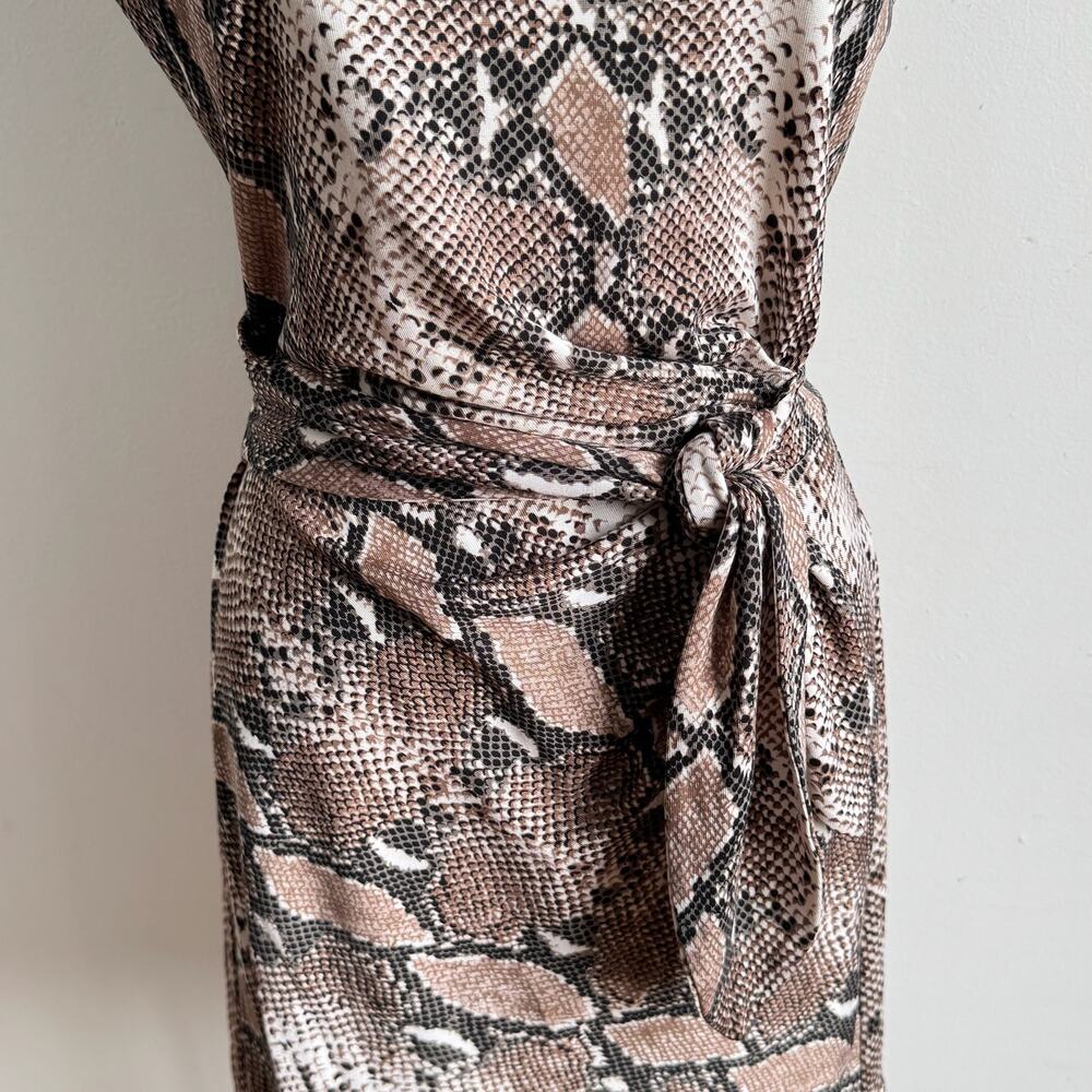 DIANE VON FURSTENBERG Silk Python Print Tie-Waist Dress - Picture 5 of 10
